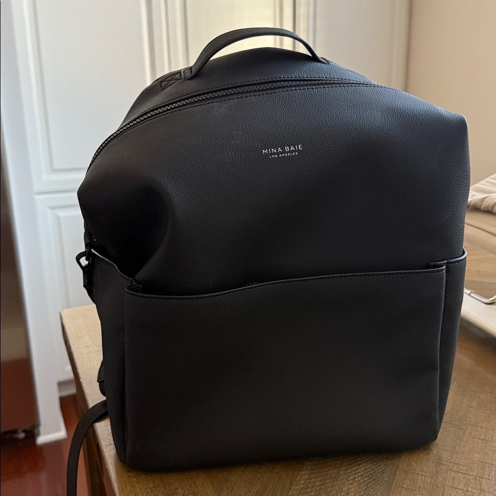 Mina Baie Black Baby Bag Backpack